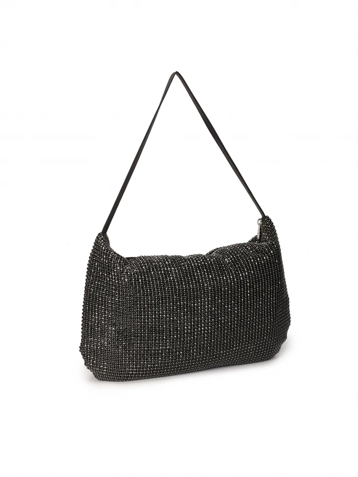 Kazar Black Handbag Embellished With Zircons