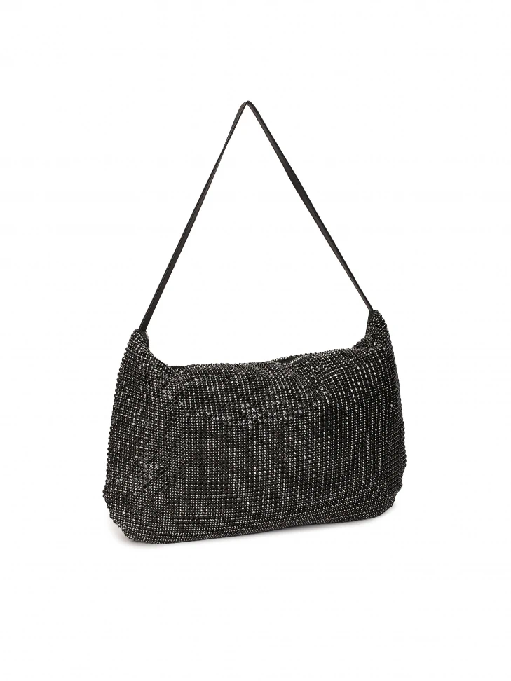 Kazar Black Handbag Embellished With Zircons