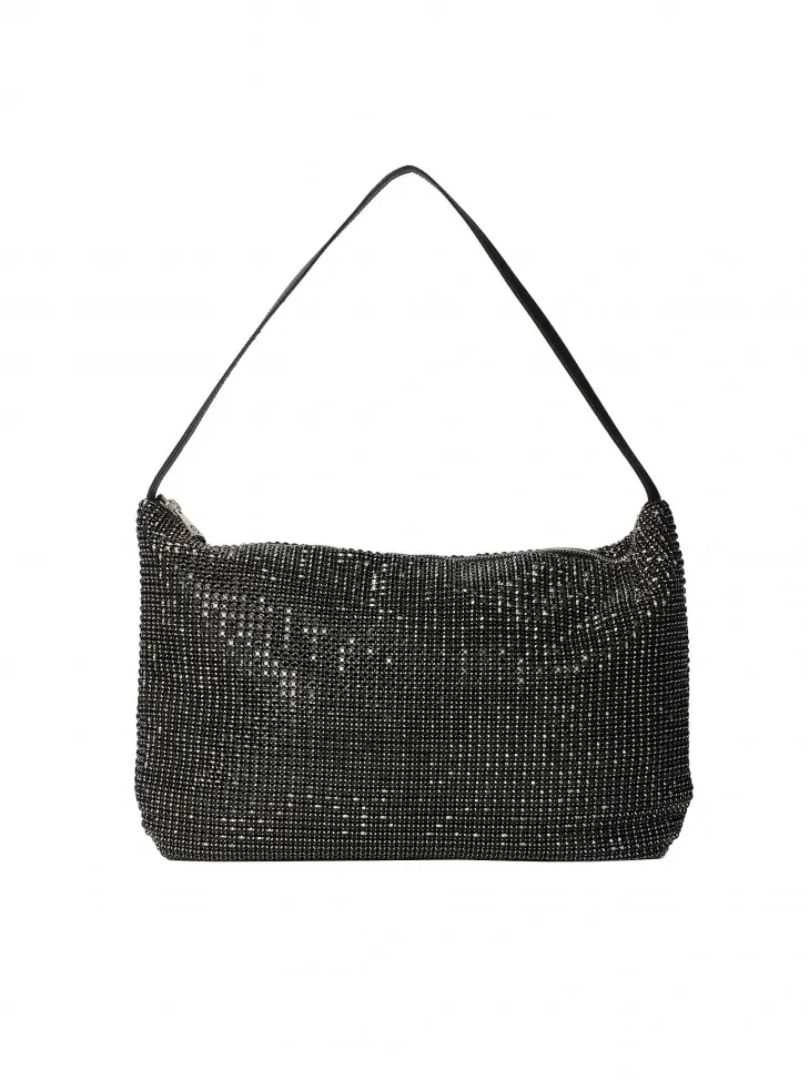 kazar Black handbag embellished with zircons