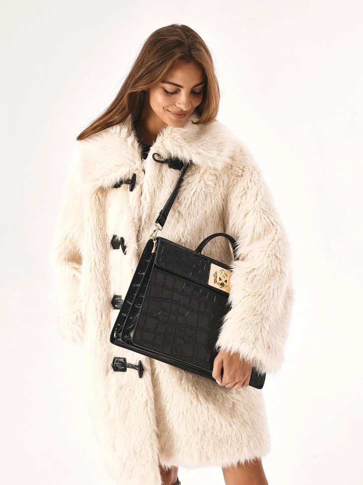Kazar Black Handbag In The Form Of A Briefcase