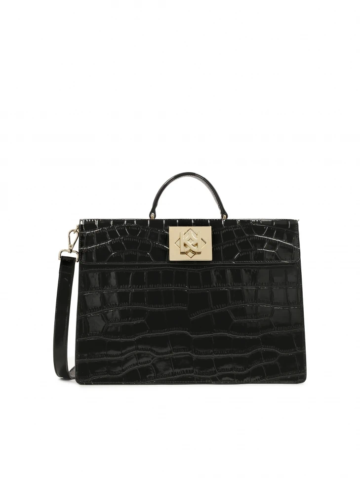 kazar Black handbag in the form of a briefcase