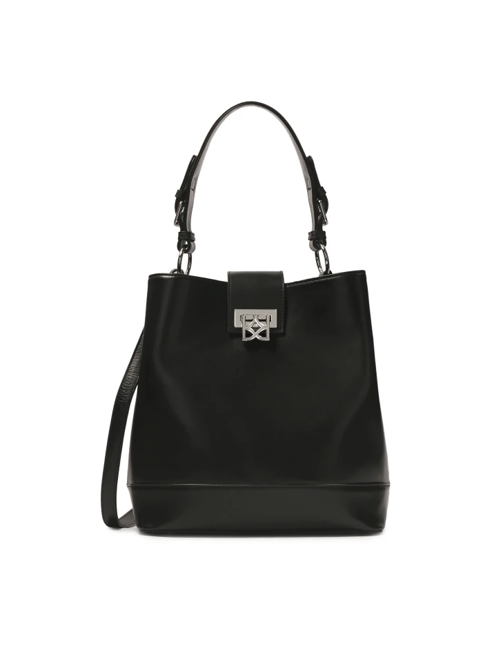 kazar Black handbag with decorative clasp
