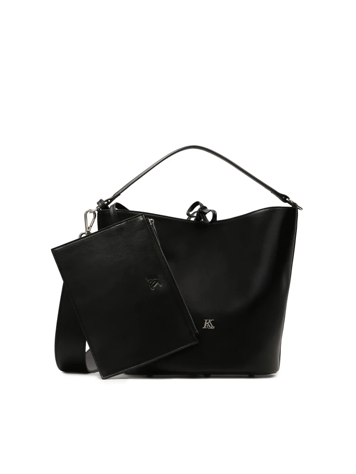kazar Black handbag with hand grip