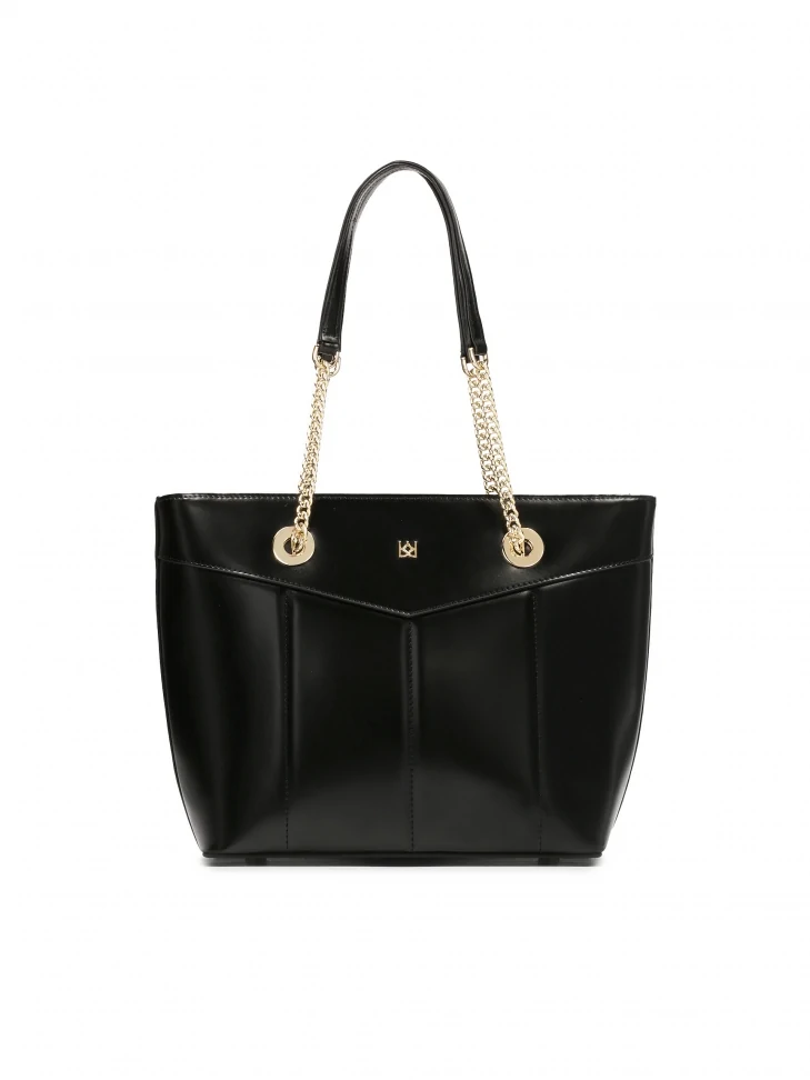 kazar Black handbag with long shoulder handles