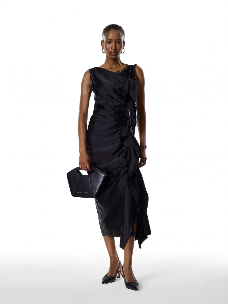 Kazar Black Handbag With Rigid Construction