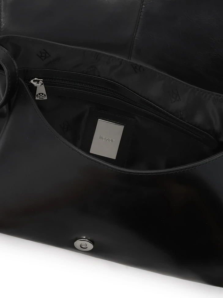 Kazar Black Handbag With Strap