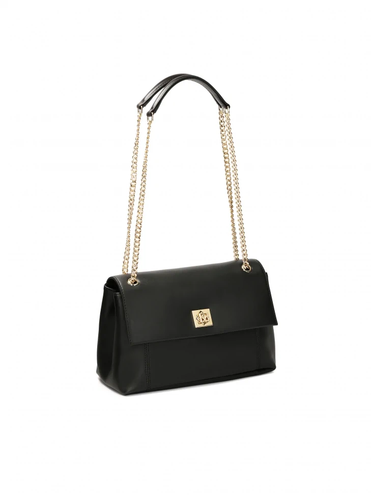 Kazar Black Handbag With Twist Closure