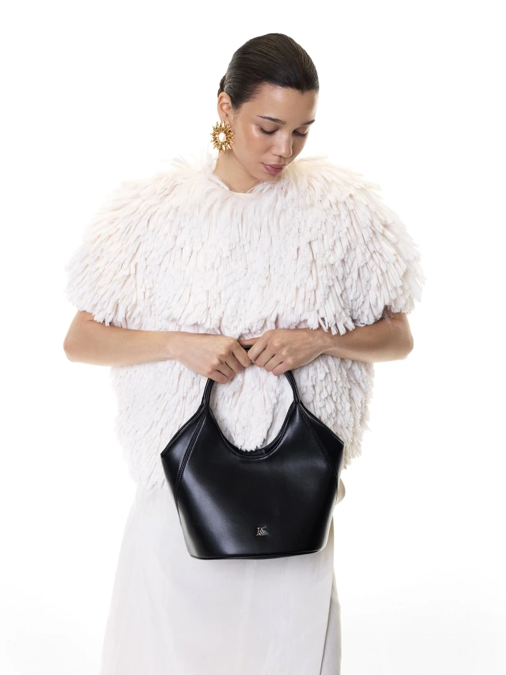 Kazar Black Handbag With Two Handles