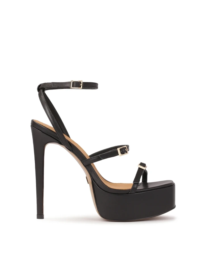 kazar Black heeled and platform sandals
