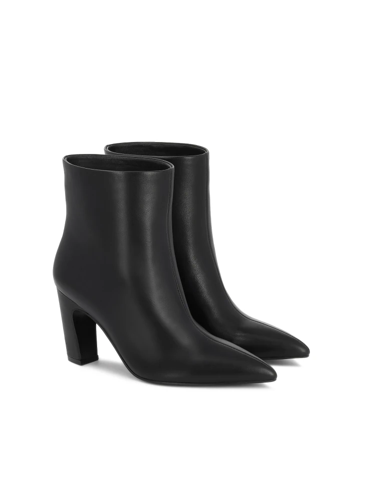 Kazar Black Heeled Boots With Slip-on Upper