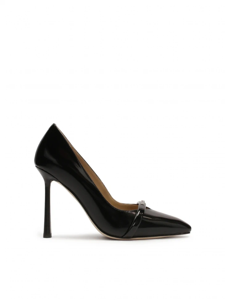 kazar Black heeled pumps with stiletto nose
