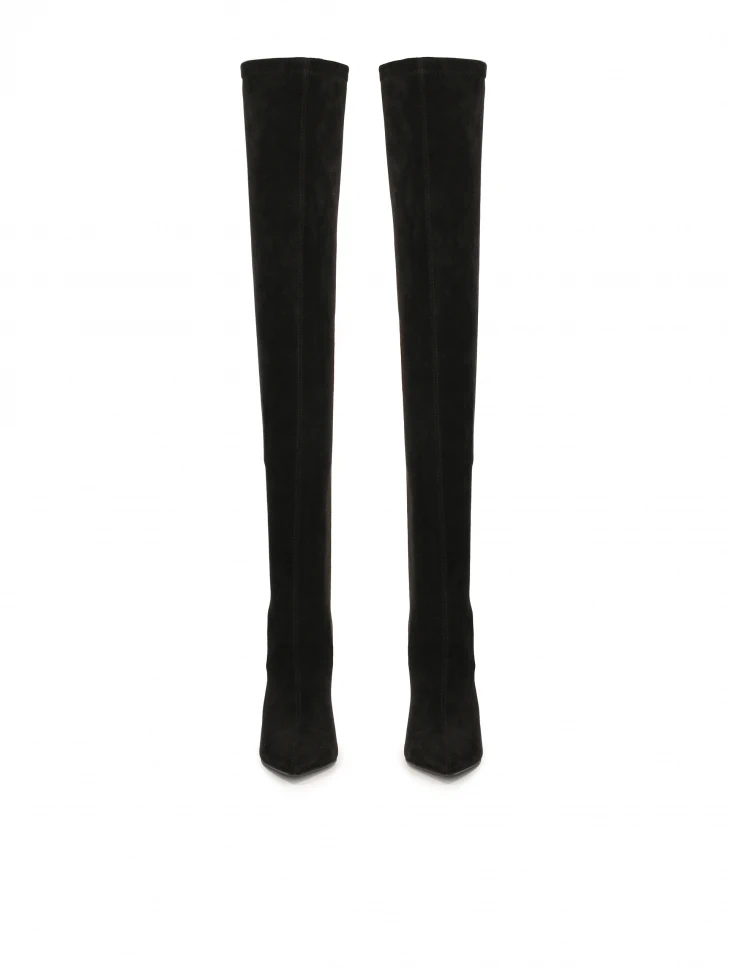 Kazar Black High Stiletto Musketeers