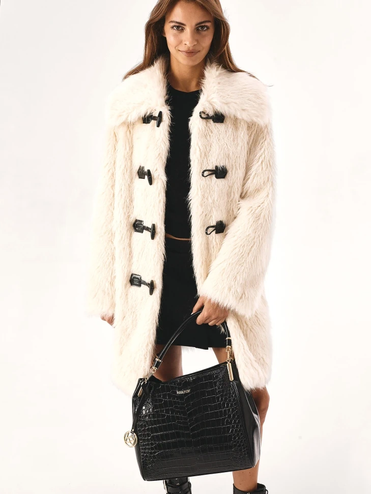 Kazar Black Large Shoulder Bag