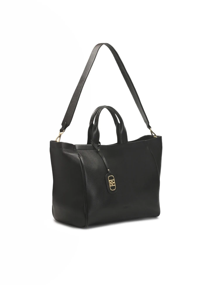 Kazar Black Large Soft Leather Handbag