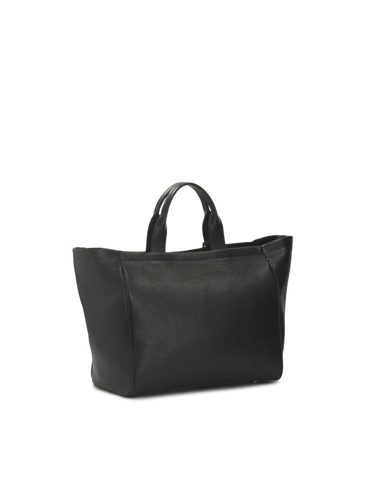 Kazar Black Large Soft Leather Handbag