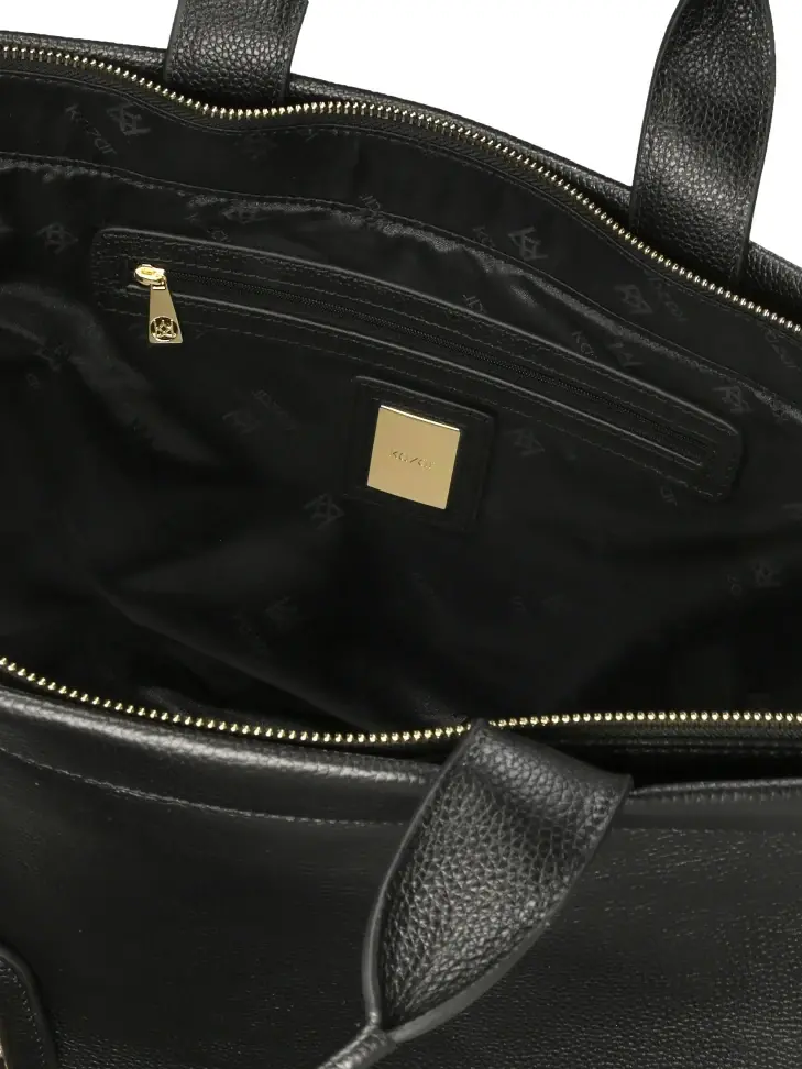 Kazar Black Large Soft Leather Handbag
