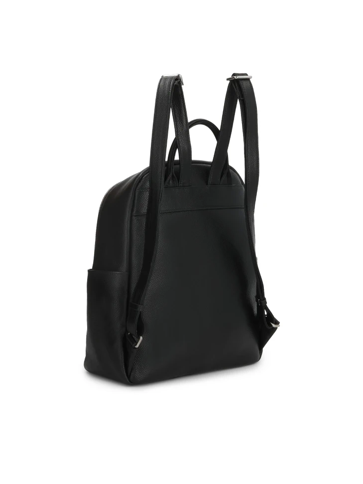 Kazar Black Leather Backpack