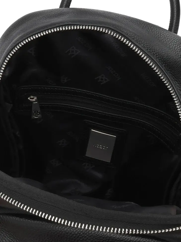 Kazar Black Leather Backpack