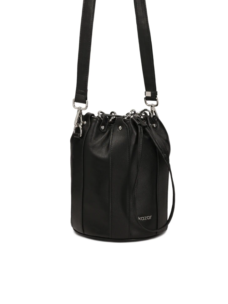 Kazar Black Leather Bag Handbag
