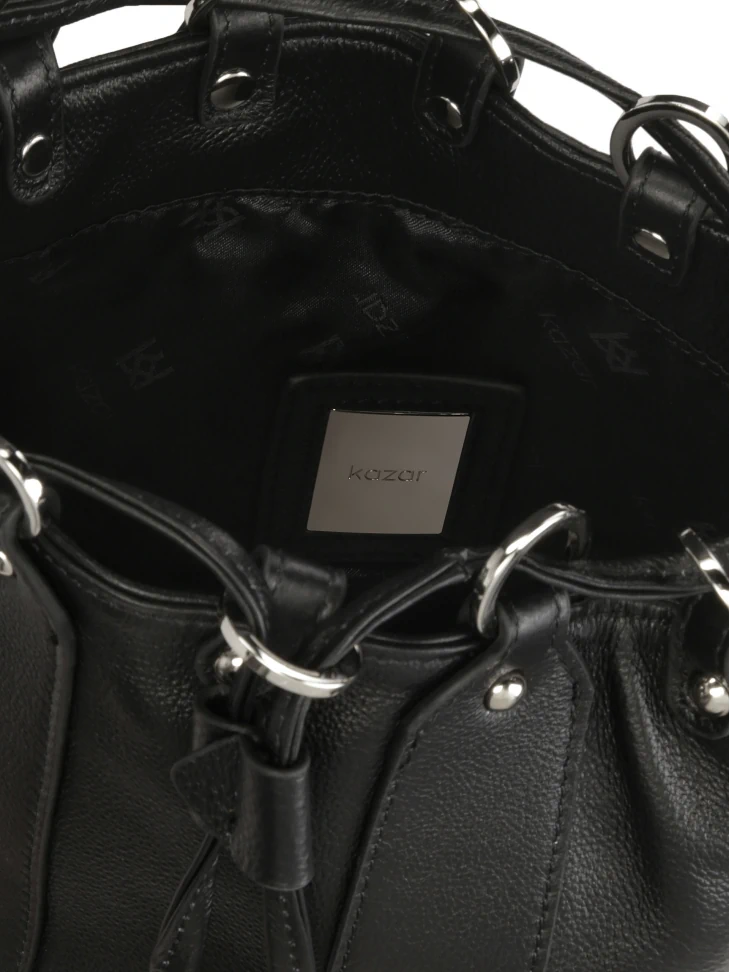 Kazar Black Leather Bag Handbag