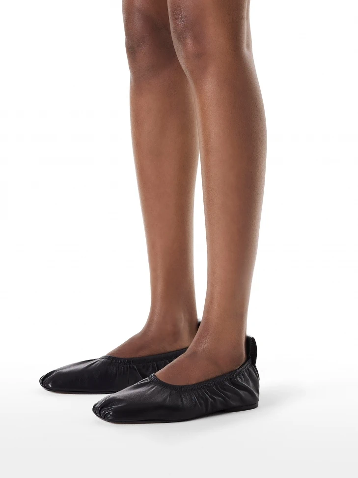Kazar Black Leather Ballerinas