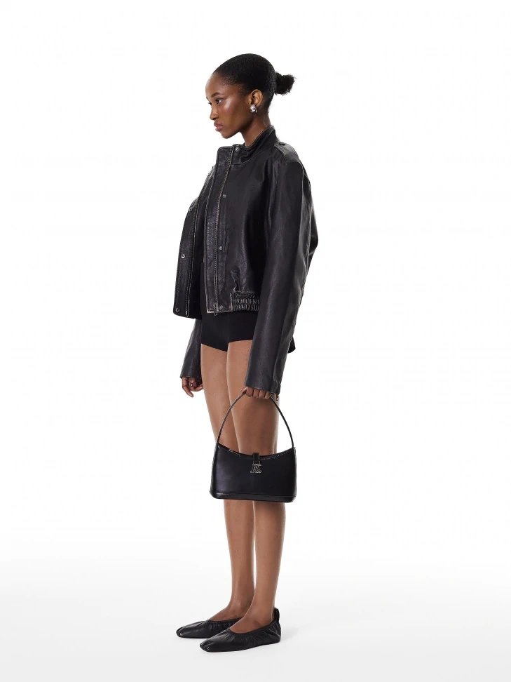 Kazar Black Leather Ballerinas