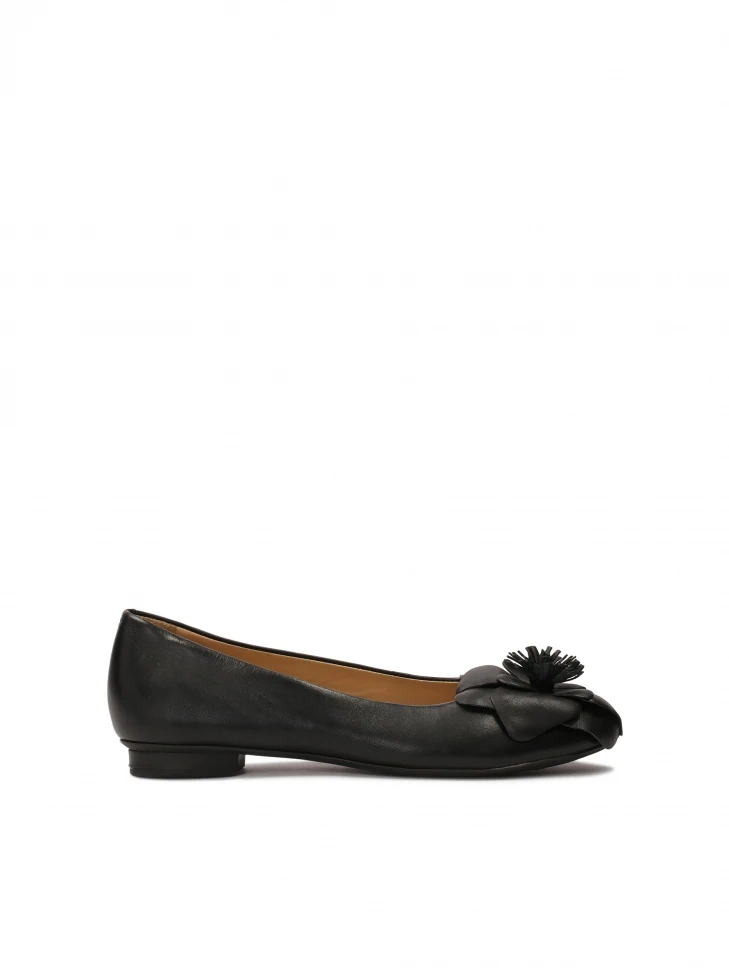 kazar Black leather ballerinas with comfort insole