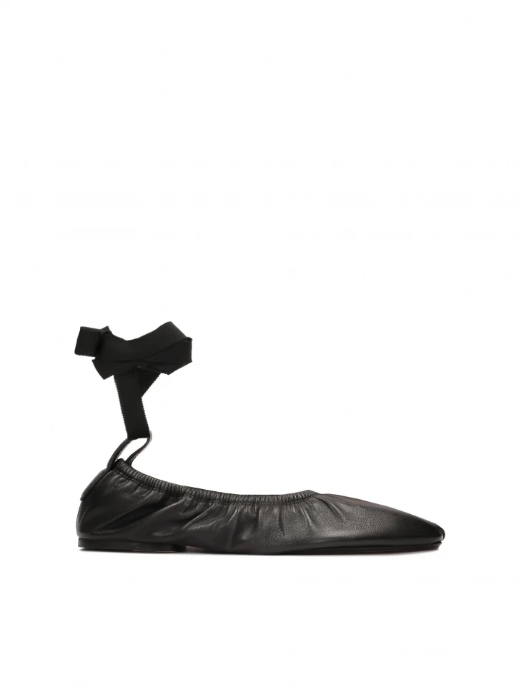kazar Black leather ballerinas