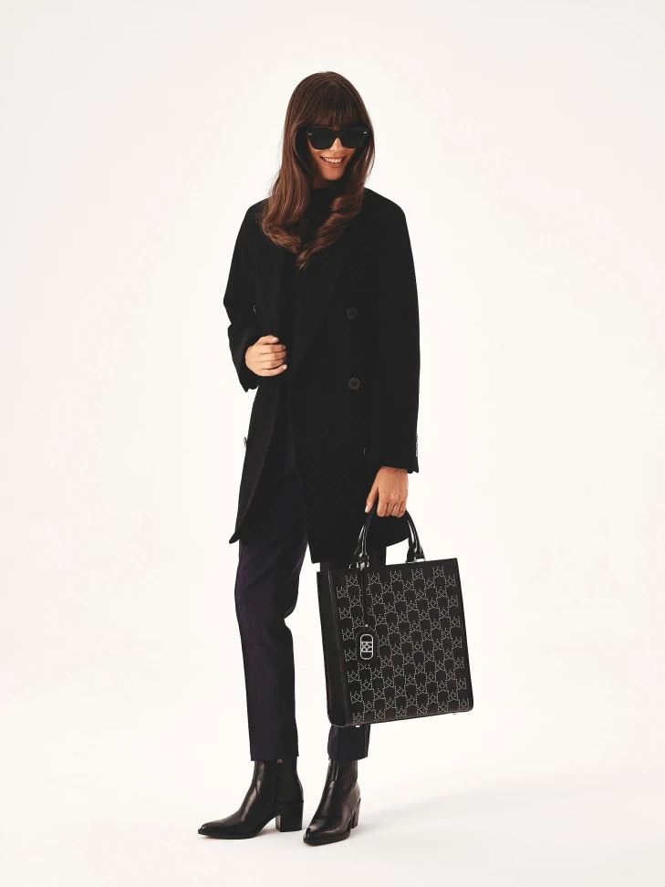 Kazar Black Leather Boots In Cowboy Style