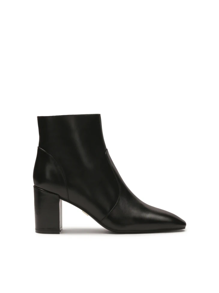 kazar Black leather boots on block heel