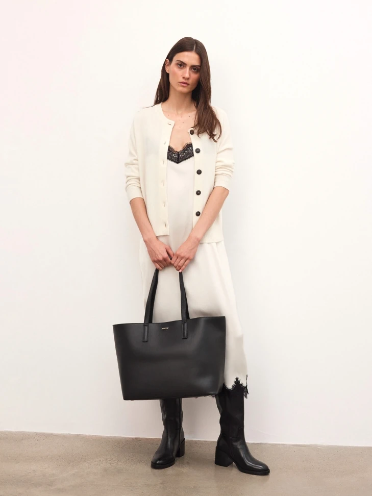 Kazar Black Leather Boots With Block Heel