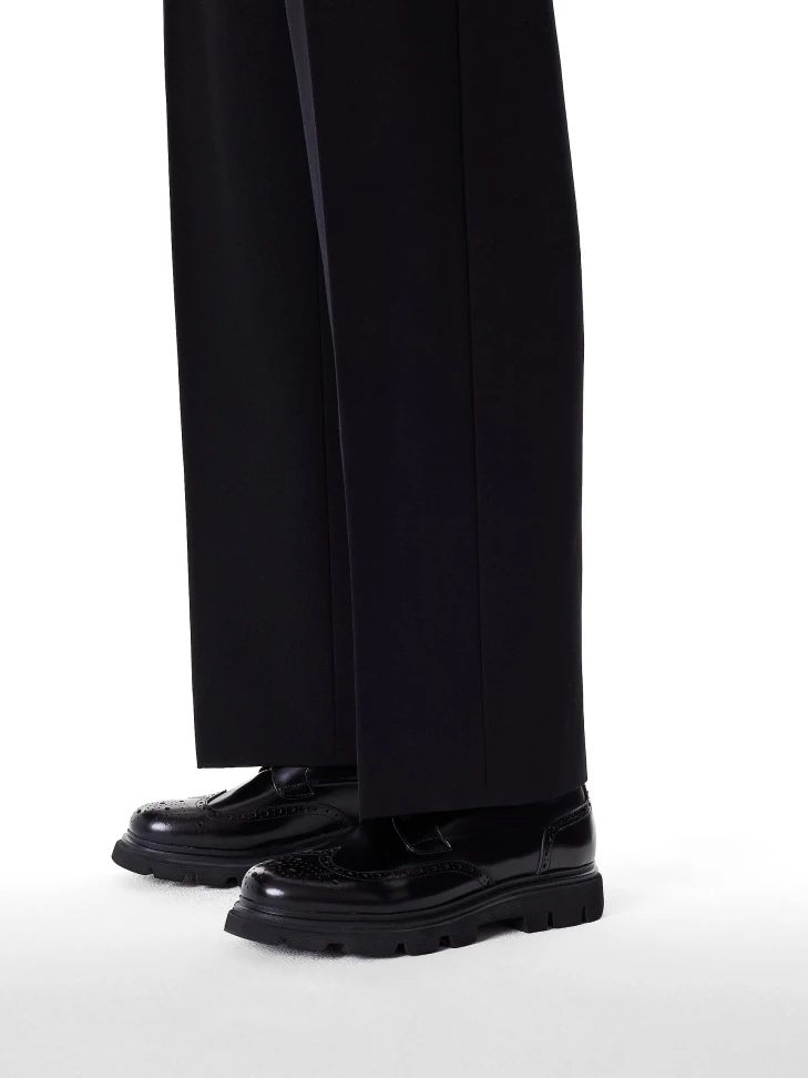 Kazar Black Leather Brogues Casual Shoes