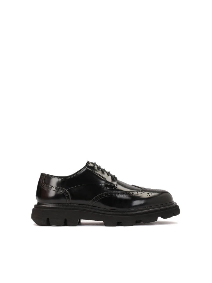 kazar Black leather brogues casual shoes
