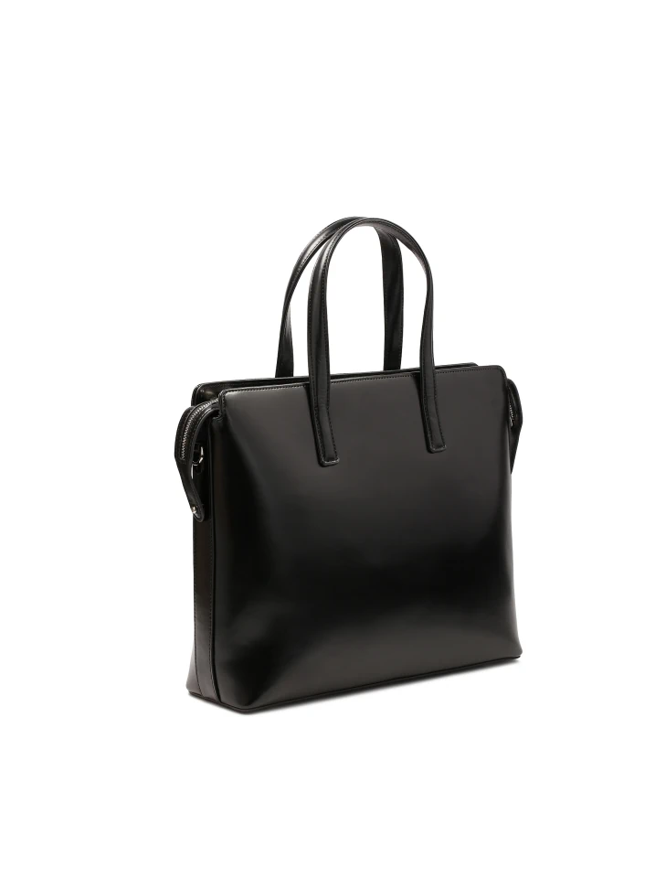 Kazar Black Leather Business Style Handbag