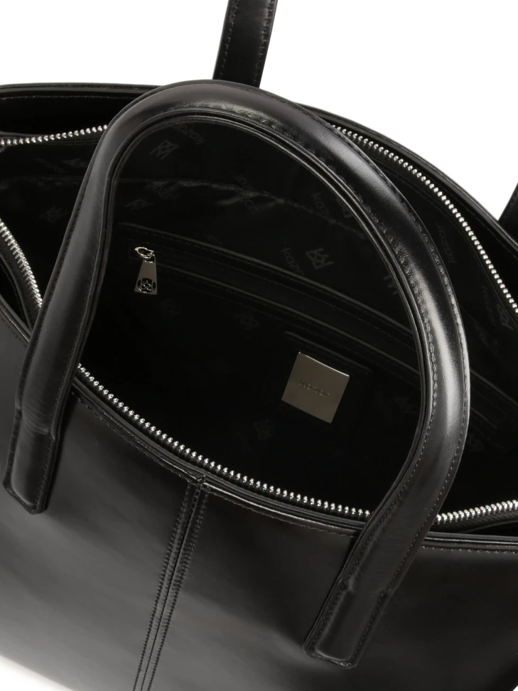 Kazar Black Leather Business Style Handbag