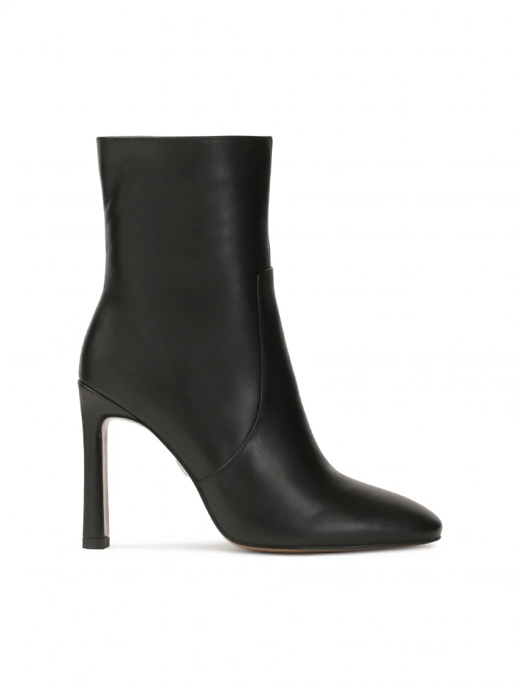 kazar Black leather calf-length boots
