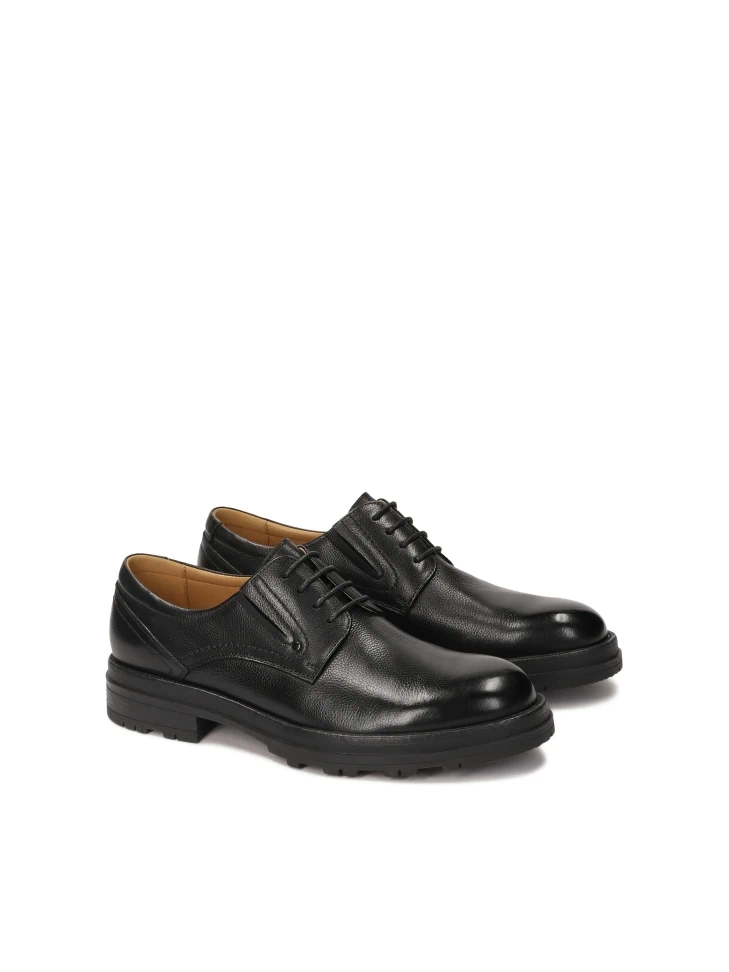 Kazar Black Leather Casual Shoes