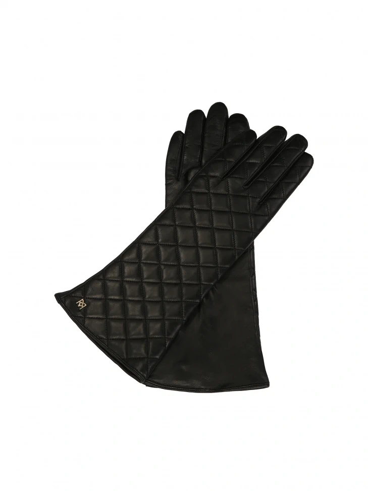 kazar Black leather gloves with extended profile