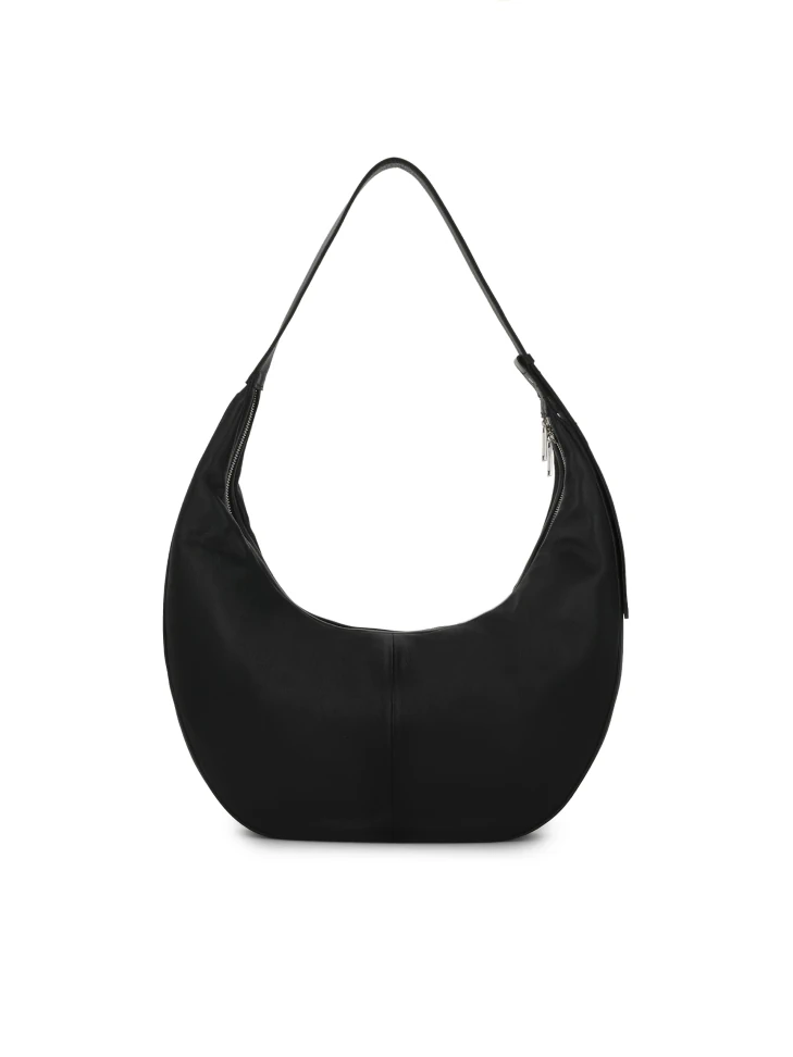Kazar Black Leather Handbag In The Shape Of A Horn