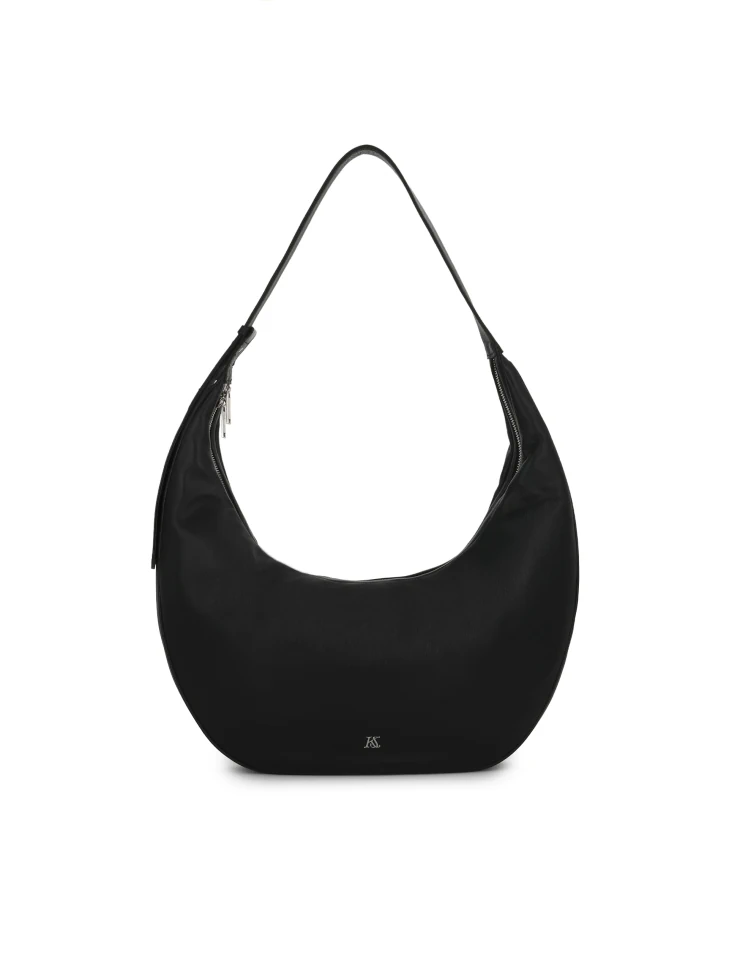 kazar Black leather handbag in the shape of a horn