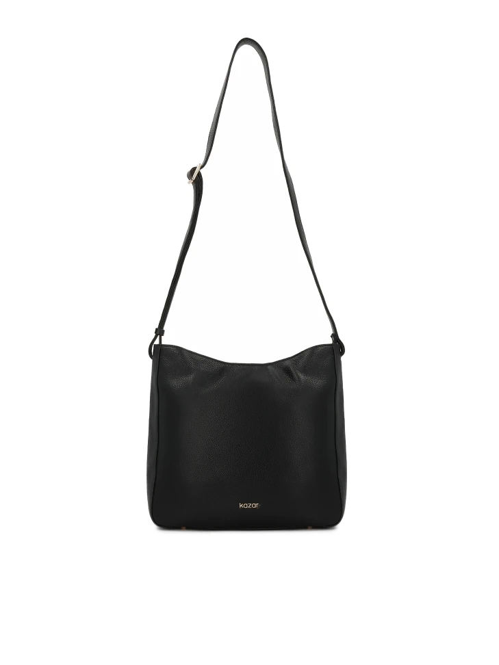kazar Black leather handbag with adjustable strap