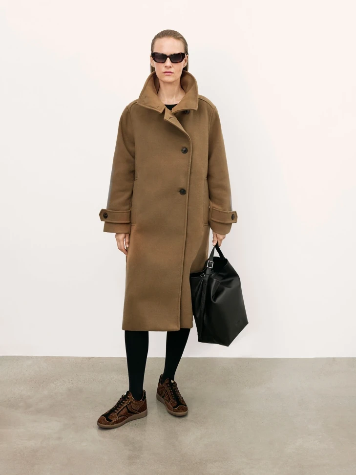 Kazar Black Leather Handbag With Shoulder Strap