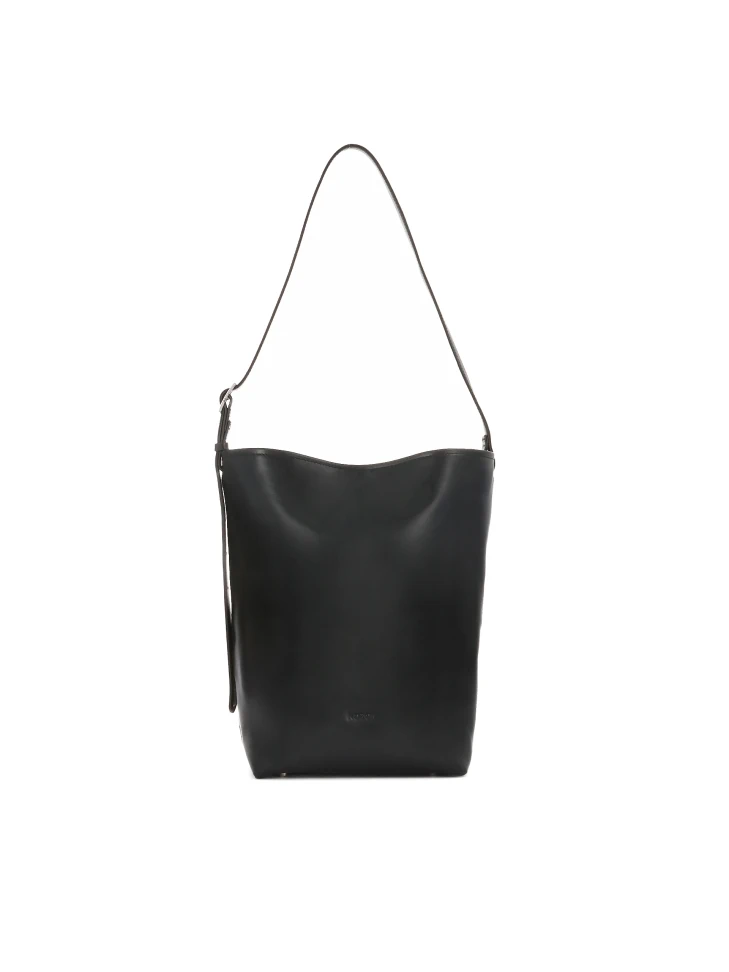 kazar Black leather handbag with shoulder strap