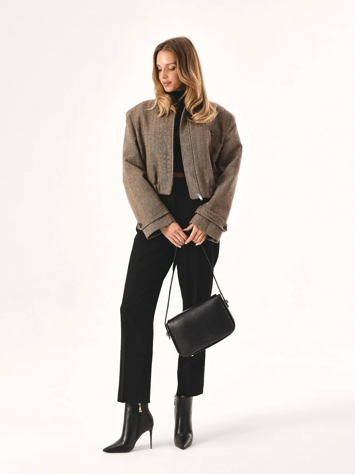 Kazar Black Leather Heeled Boots