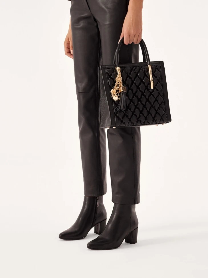 Kazar Black Leather Heeled Boots