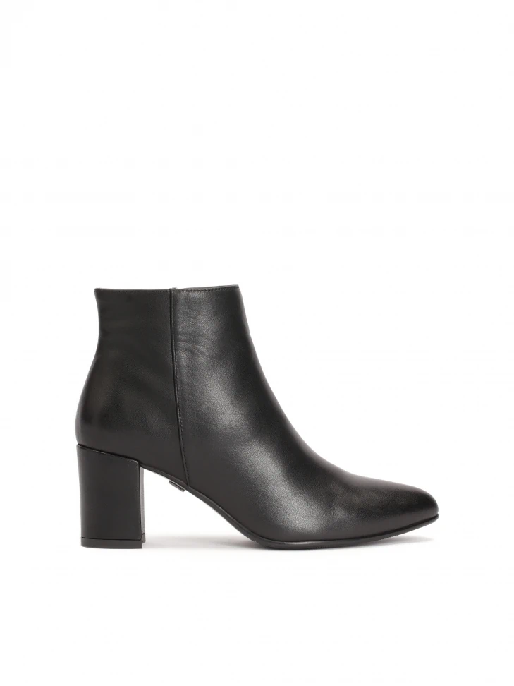 kazar Black leather heeled boots