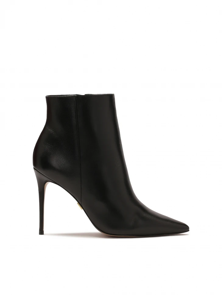 kazar Black leather heeled boots