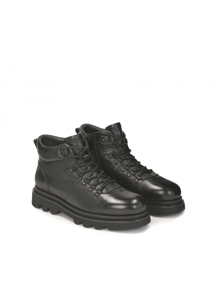 Kazar Black Leather Insulated Boots