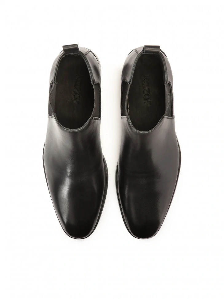 Kazar Black Leather Men's Chelsea Boots
