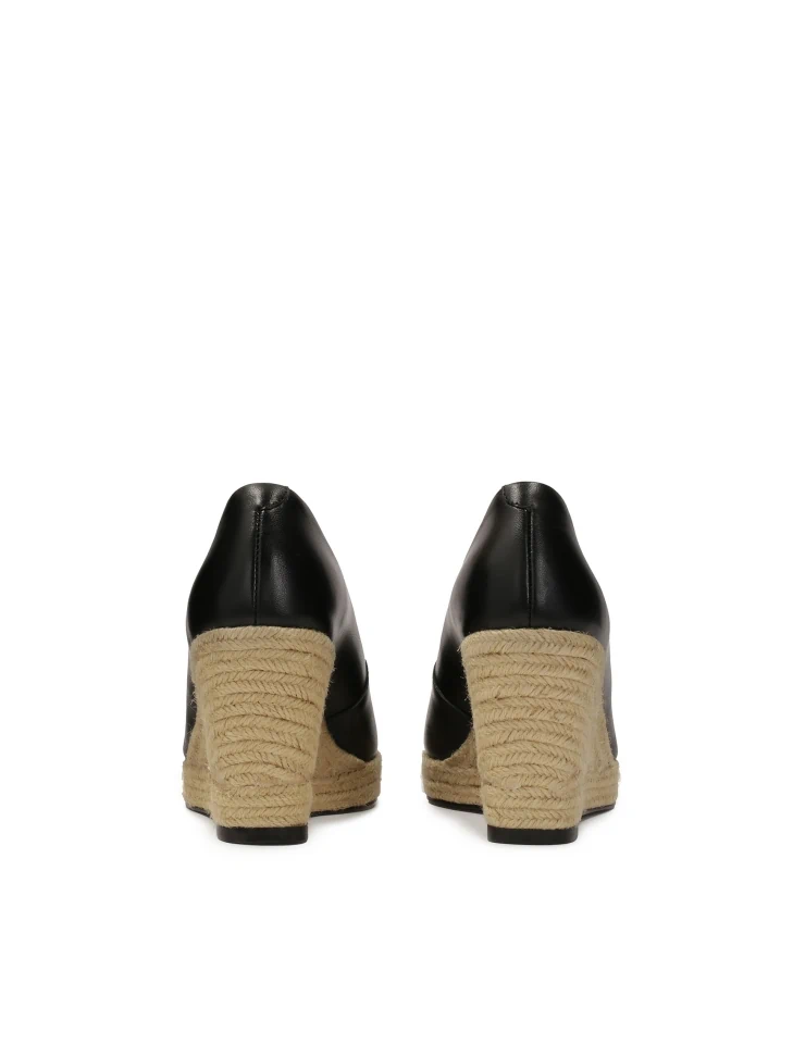 Kazar Black Leather Pumps On Anchors